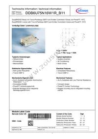 DDB6U75N16W1RB11BOMA1 Datasheet Cover