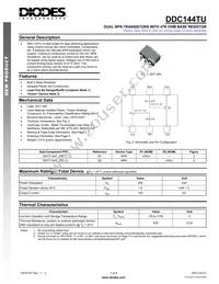 DDC144TU-7 Datasheet Cover