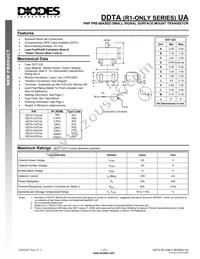 DDTA123TUA-7 Datasheet Cover