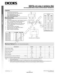 DDTA144TKA-7-F Datasheet Cover
