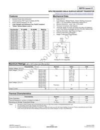 DDTD143TC-7-F Datasheet Cover