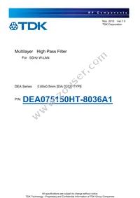 DEA075150HT-8036A1 Datasheet Cover