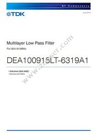 DEA100915LT-6319A1 Datasheet Cover