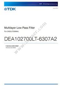 DEA102700LT-6307A2 Datasheet Cover