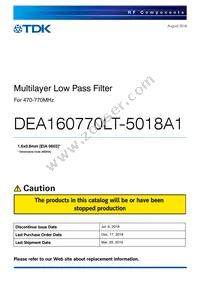 DEA160770LT-5018A1 Datasheet Cover