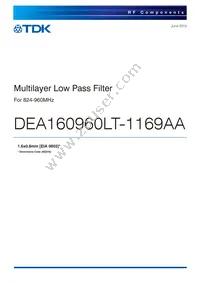DEA160960LT-1169AA Cover