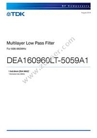 DEA160960LT-5059A1 Datasheet Cover