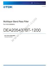 DEA205437BT-1200 Datasheet Cover