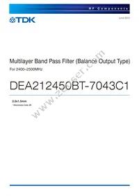 DEA212450BT-7043C1 Datasheet Cover