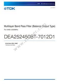 DEA252450BT-7012D1 Datasheet Cover