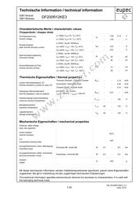 DF200R12KE3HOSA1 Datasheet Page 3