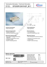 DF200R12W1H3FB11BPSA1 Datasheet Cover