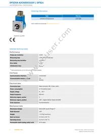 DFS20A-A2CAD001024 Datasheet Page 2