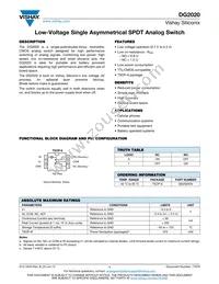 DG2020DV-T1-E3 Datasheet Cover