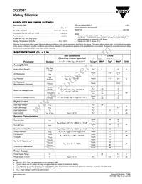 DG2031DQ-T1-E3 Datasheet Page 2