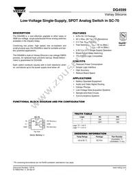 DG4599DL-T1-E3 Datasheet Cover
