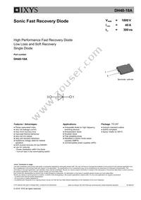 DH40-18A Datasheet Cover