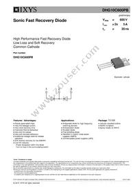 DHG10C600PB Datasheet Cover