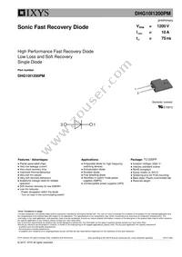 DHG10I1200PM Datasheet Cover