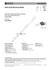 DHG10I600PA Datasheet Cover