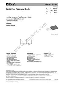 DHG40C600HB Datasheet Cover