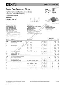 DHG40C600PB Datasheet Cover