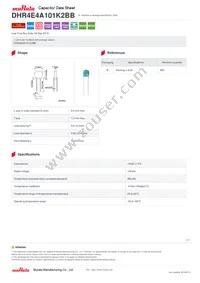 DHR4E4A101K2BB Datasheet Cover