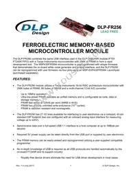 DLP-FR256 Datasheet Cover