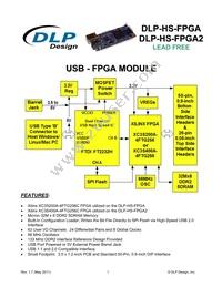 DLP-HS-FPGA2 Datasheet Cover