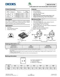 DMC2041UFDB-13 Datasheet Cover