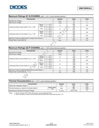 DMC2990UDJ-7 Datasheet Page 2