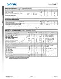 DMG9933USD-13 Datasheet Page 2