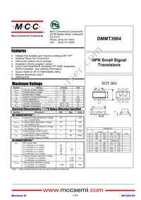DMMT3904-TP Datasheet Cover
