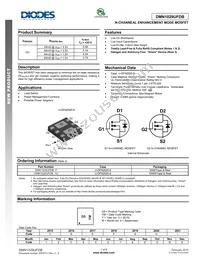 DMN1029UFDB-13 Datasheet Cover