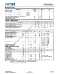 DMN1053UCP4-7 Datasheet Page 2