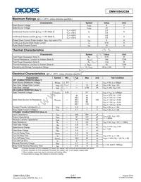 DMN1054UCB4-7 Datasheet Page 2