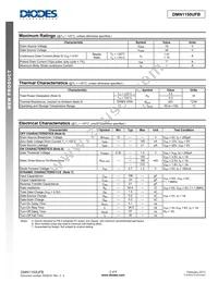 DMN1150UFB-7B Datasheet Page 2