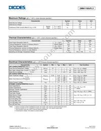 DMN1150UFL3-7 Datasheet Page 2