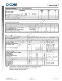 DMN2010UDZ-7 Datasheet Page 2