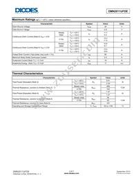 DMN2011UFDE-13 Datasheet Page 2