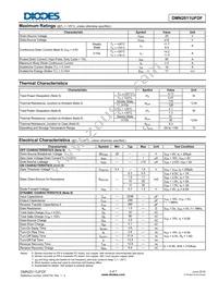 DMN2011UFDF-13 Datasheet Page 2