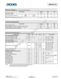 DMN2016LFG-7 Datasheet Page 2
