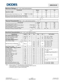 DMN2058UW-7 Datasheet Page 2