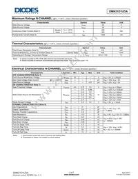 DMN21D1UDA-7B Datasheet Page 2