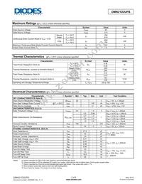 DMN21D2UFB-7B Datasheet Page 2