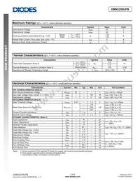 DMN2250UFB-7B Datasheet Page 2