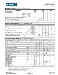 DMN3016LFDE-13 Datasheet Page 2
