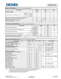 DMN3016LFDF-13 Datasheet Page 2