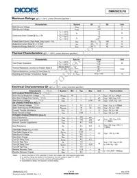 DMN3022LFG-7 Datasheet Page 2