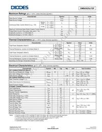 DMN3025LFDF-7 Datasheet Page 2